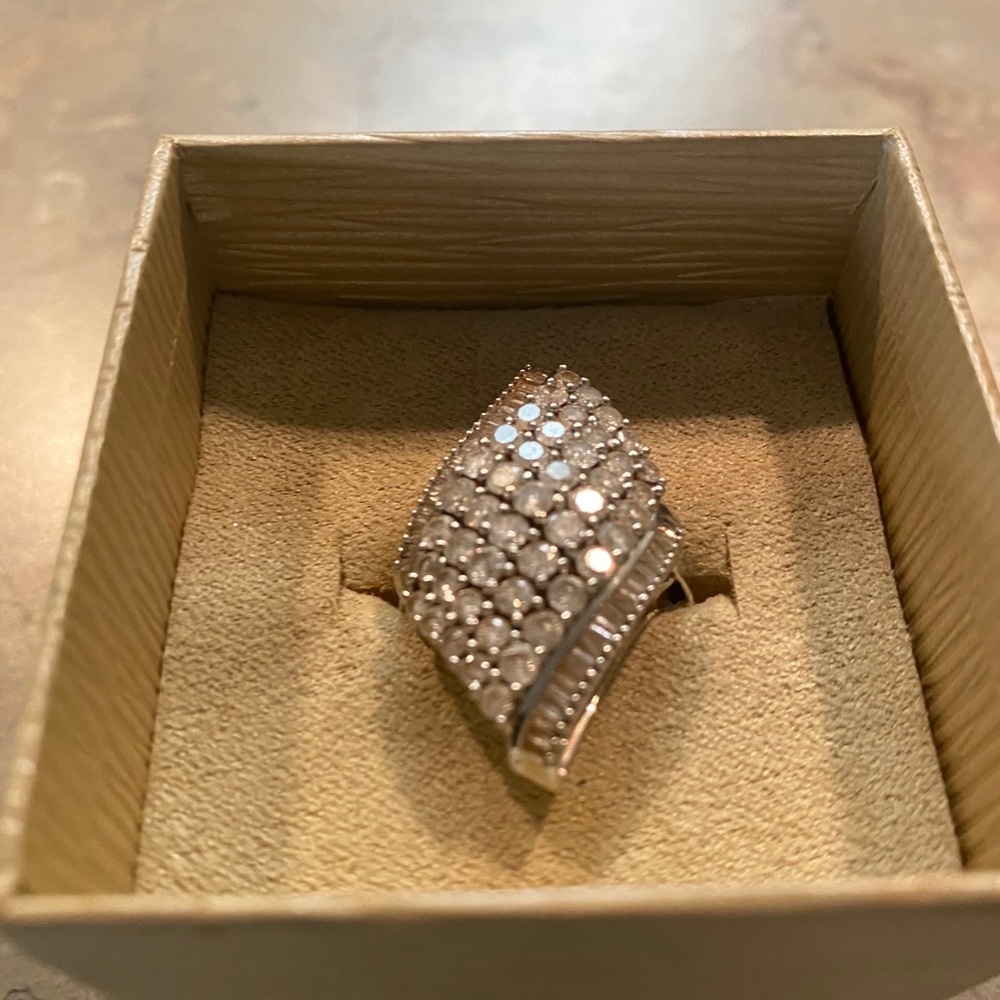 3.0 carat genuine diamond cocktail ring